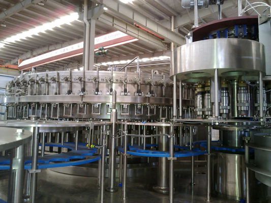 Carbonated Automatic Bottle Filling Machine , 65 Head Soft Drink Filling Machine