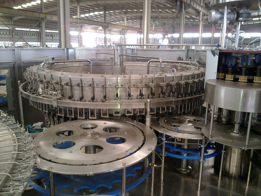 Carbonated Automatic Bottle Filling Machine , 65 Head Soft Drink Filling Machine